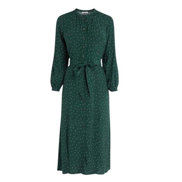 Whistles Sprinkle Print Green Long Sleeve Shirt Dress – Women’s Size 8 - Picture 3 of 14